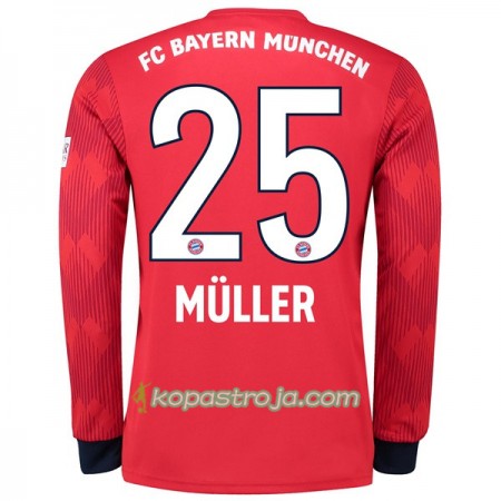 Billiga Fotbollströjor FC Bayern München Muller 25 Hemma tröja 2018/19 Långärmad